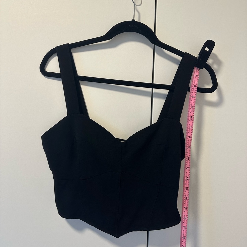 Abercrombie and Fitch Black Corset Sleeveless Crop Top